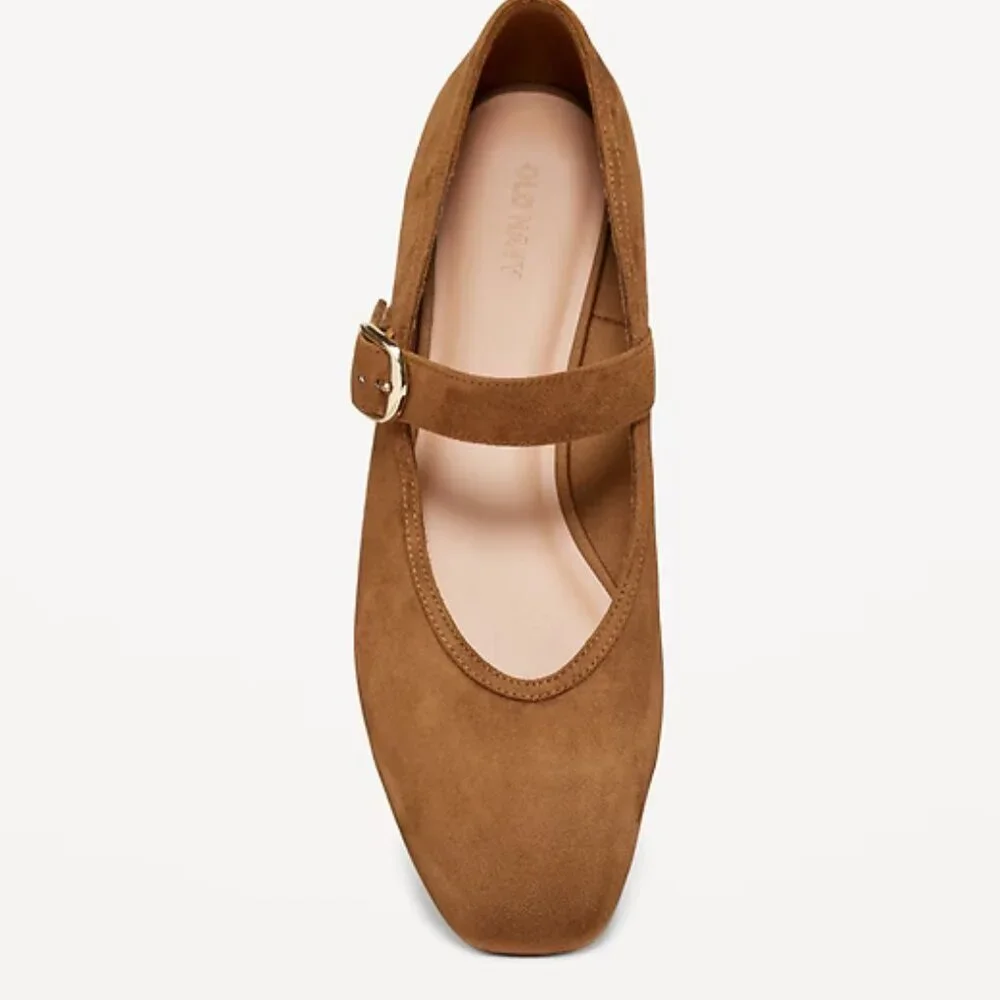 Old Navy Chestnut Mary Jane Ballet Flats/NWT/10 - Picture 2 of 15